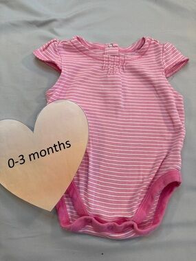The Children's Place Pink & White Striped One-Piece